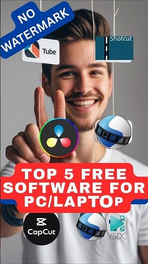 Top 5 Best Free Video Editing Software for PC or Laptop without Watermark! 🎬💻 #technology #software