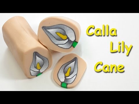 Easy Calla lily cane polymer clay tutorial - Millefiori Fimo