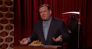 224K views · 1.4K reactions | Even death itself can’t stop Andy Richter from eating french fries. #CONAN | Team Coco | Facebook