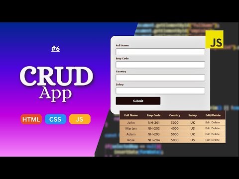 Employee Management System | JavaScript CRUD App Project (Step by Step)