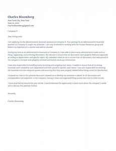 The Best Free Administrative Assistant Cover Letter Sample & Writing Tips Sample - Rezi