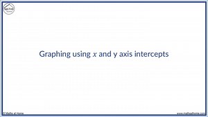 Graphing using x and y intercepts