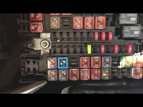 2012 Ford Truck Driver's Side Aux Power Outlet Fuse Location