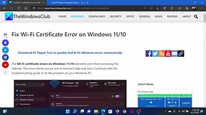 Fix Wi-Fi Certificate Error on Windows 11/10