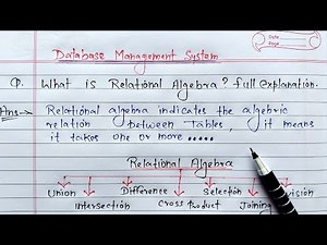 DBMS Relational Algebra | Learn Coding