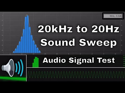 20kHz to 20Hz Frequency Sweep - Audio Signal Test - Human Audible Spectra