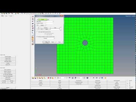 【HyperMesh基本操作動画 #12 メッシュに穴を作成】