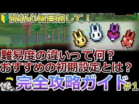 【テラリア】脱初心者講座！日本語化や難易度の違い、おすすめの初期設定などを解説します！完全攻略ガイド#1