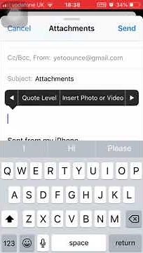 How to add an attachment to an email on Apple iPhone