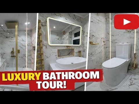 Luxury Modern Bathroom Tour | Walk-In Shower & Stylish Ceiling Cladding