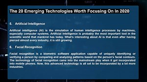 Top 20 Emerging Technologies for you to focus on in 2020 video