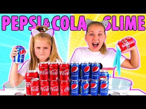 Don't Choose the Wrong COCA COLA or PEPSI SLIME CHALLENGE!!