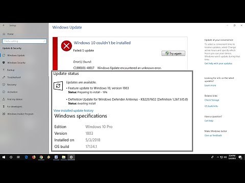 Fix All Windows 10 1803 Download & Install Errors (100% Works)