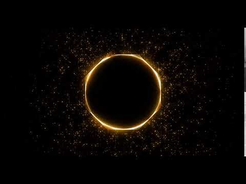 Amazing spinning gold circle with sparkles and glitter. Beautiful, decorative, abstract screensaver.