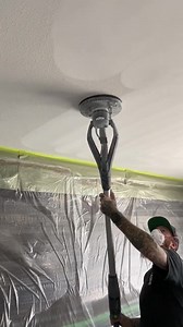 Using the Festool planex easy to remove ceiling texture • This stuff wasn’t painted but we can remove that too. It just takes a bit longer. . . . #construction #work #tools #build #homerenovation #drywall #ceiling #paint | Kruger Construction