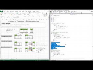 LU Decomposition - EXCEL/VBA