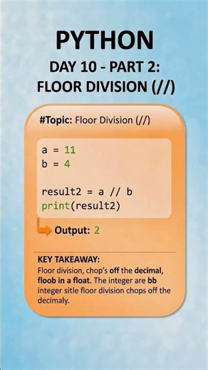 Python Floor Division Explained! 🐍 | Day 10: Part 2#python #programming