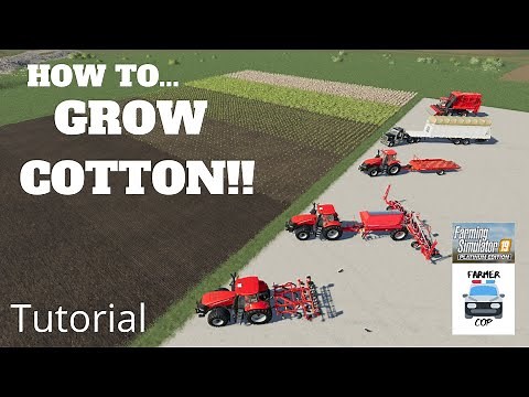 How to Grow Cotton in Farming Simulator 19!!