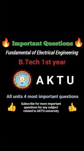 🚨 Fundamental of Electrical Engineering 🚨Important Questions 2026 🔥 | Last Minute Revision |