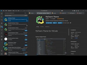 VS Code Tutorial to Integrate PyCharm IDE Dark and Light Theme Video For Beginners