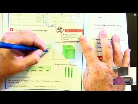 4th grade GO Math-Lesson 1.1 Model Place Value Relationships pages 5-8