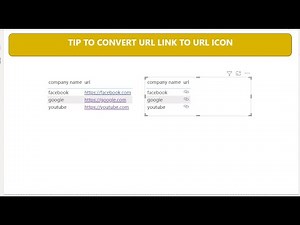 Tip to change web URL to URL icon in power bi