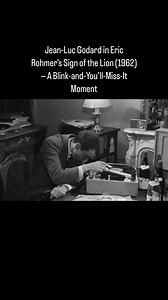 Jean-Luc Godard in Eric Rohmer’s Sign of the Lion (1962) — A Blink-and-You’ll-Miss-It Moment Before redefining cinema, Jean-Luc Godard made a fleeting appearance in Eric Rohmer’s debut Sign of the Lion (1962). In true New Wave fashion, his role is almost incidental—just another face in the crowd of Paris, yet brimming with the energy that would soon explode in Breathless. A fun Easter egg for cinephiles, this cameo is a reminder of how tightly woven the French New Wave scene was. | History of Ci