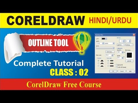 how to use outline pen tool in Corel draw | CorelDraw Tutorial in Hindi