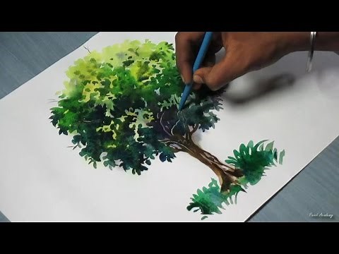 How to Paint A Tree with Watercolor