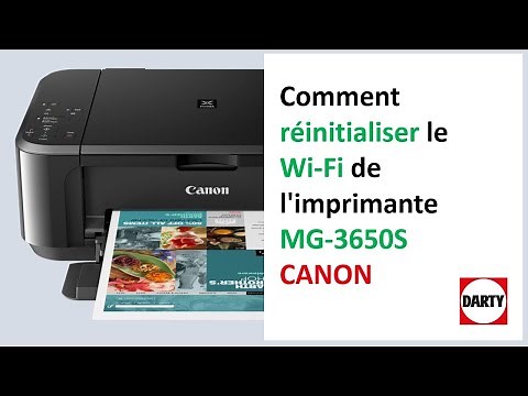 Réinitialiser les paramètres Wifi de la Canon MG3650S