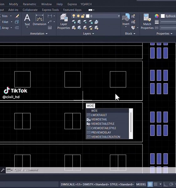 Window Elevation Design in AutoCAD for Civil Engineering