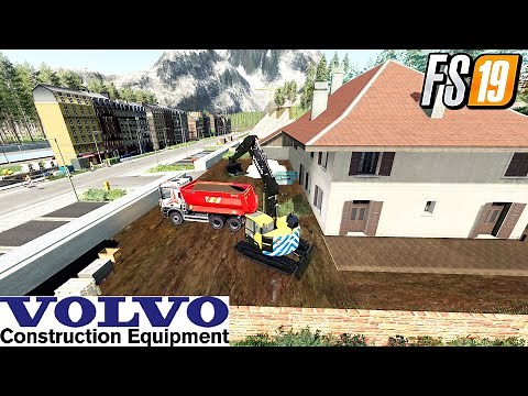 FS19 New Volvo ECR-145EL Excavator Public Works Forestry And Excavation Map FarmingSimulator 19 Mods