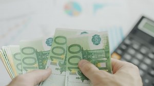 Hands counting euro bills  - Free Stock Video