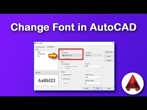 How to Change Font in AutoCAD 2022