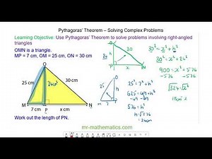 Solving Problems with Right-Angled Triangles using Pythagoras' Theorem