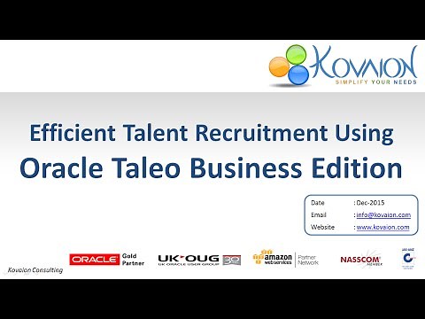Taleo Webinar Efficient Talent Recruitment using Oracle Taleo Business EditionTBE v 01