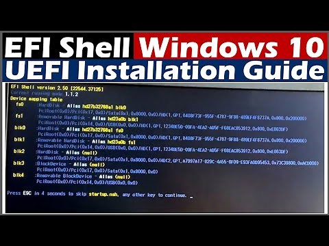 How to Install Windows 10 UEFI by Using EFI Shell | Windows 10 Installation Guide Step by Step