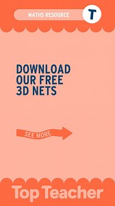 Our FREE 3D Nets are the perfect way to get students to visualise and create three-dimensional objects! There are different different options included 💛 A plain set for you to use as you like 💛A set with fun faces and features Comment FREEBIE below to get your direct link to download 😊 | Top Teacher