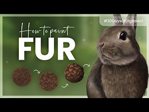 How To Paint Fur • 30 Days Of Digital Art Challenge • Tutorial & Course