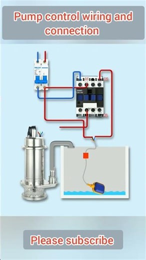 Easy Automatic Water Pump Wiring using Float Switch & Contactor | Pump Control Circuit Diagram
