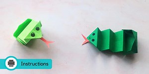Origami Jumping Snake Craft Instructions | Origami Instructions