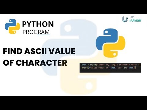 Find ASCII Value of a Character in Python | How to Find ASCII Value in Python | Find ASCII Number