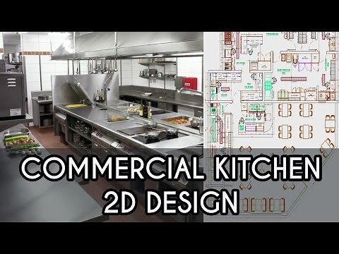 Commercial kitchen 2d layout using Autocad