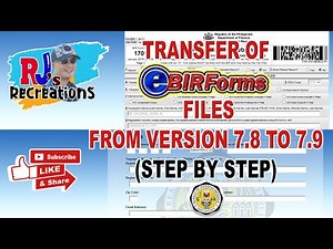 How to transfer eBIRForms files from version 7.8 to 7.9 (Step by Step)