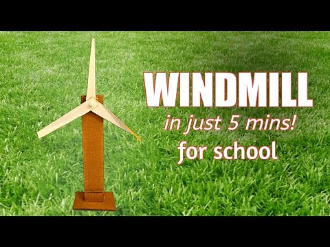 How to make a Working Windmill using cardboard