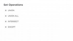 What are Set Operations?