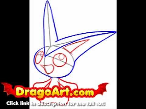 How to draw Victini, step by step