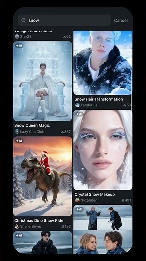 AI Snow Template NOW in Filmora Mobile ❄️