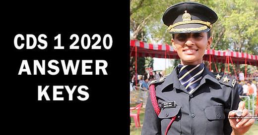 UPSC CDS 1 2020 Answer Keys [All Sets]