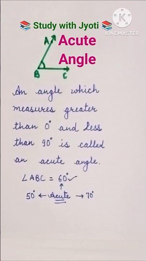 Definition of Acute angle #maths #geometry #angle #shortvideo #yt